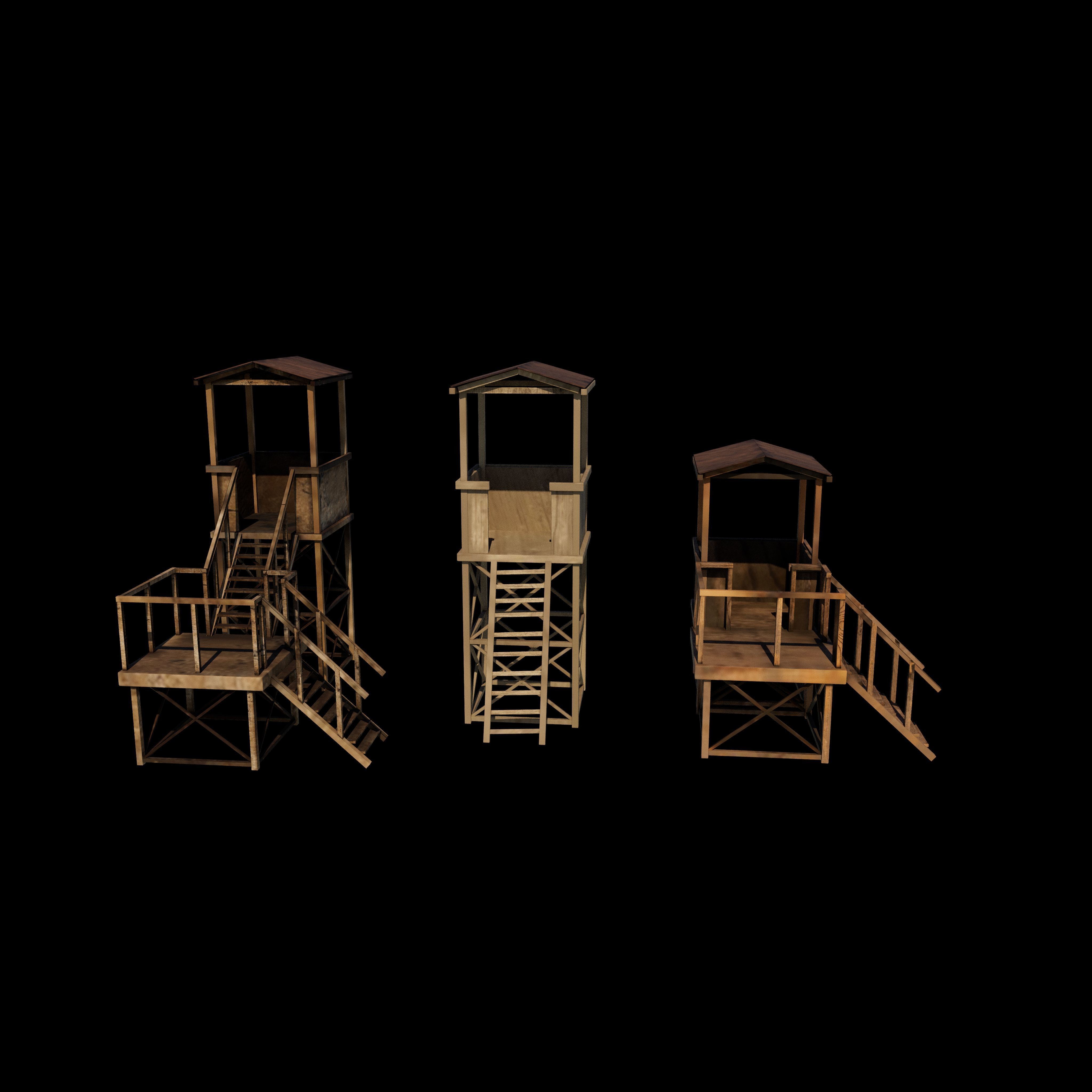 Military Guard Tower 3D model_3