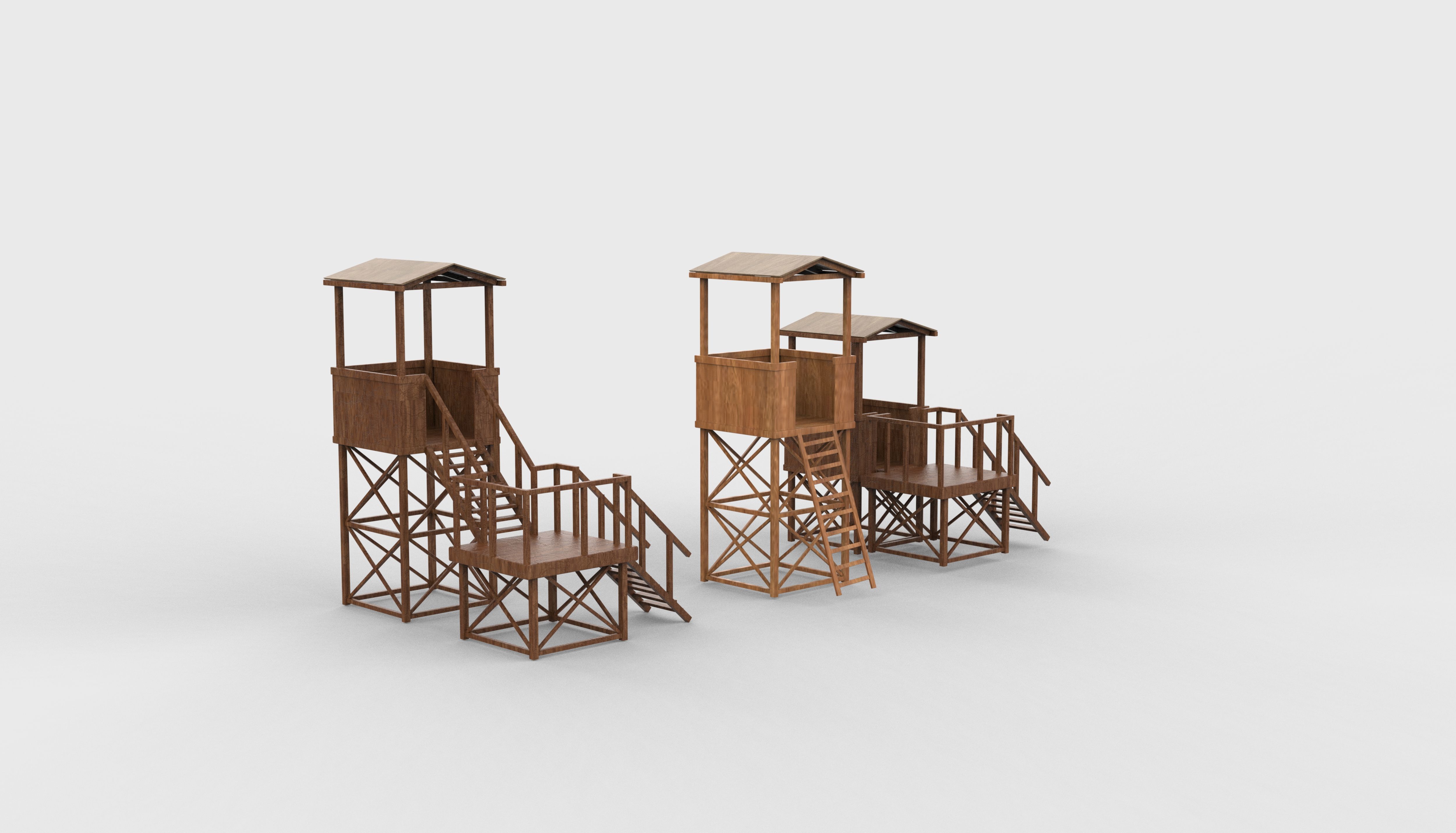 Military Guard Tower 3D model_8