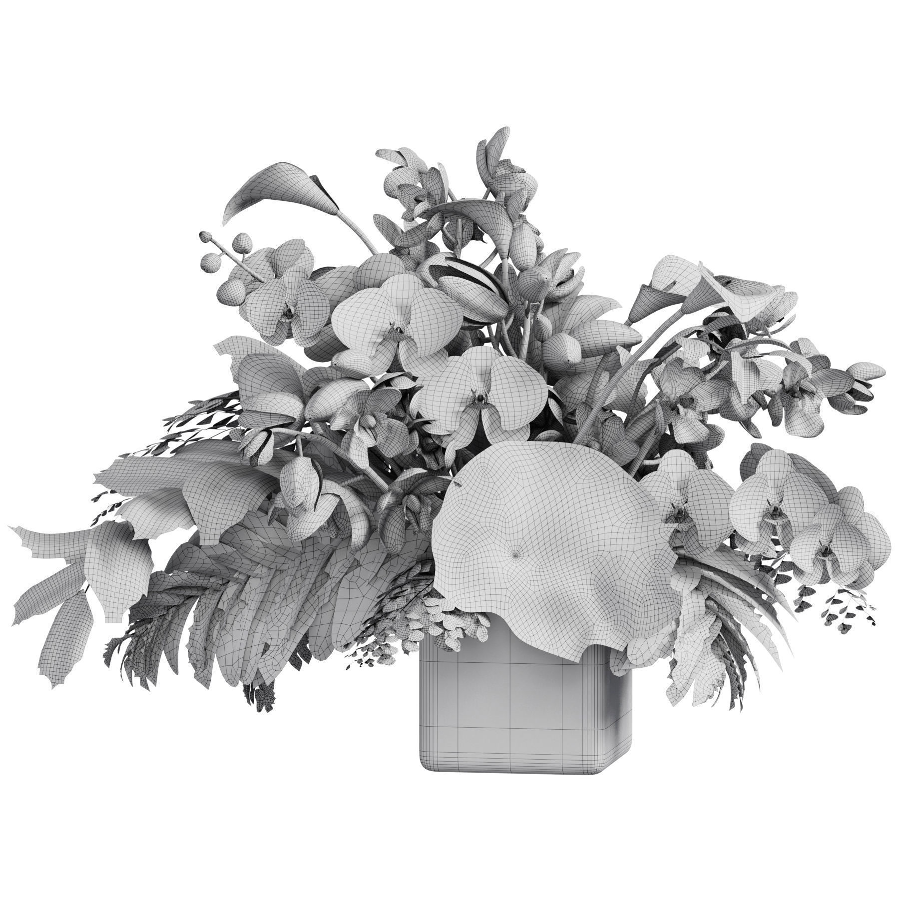 Flower In Vase 79 3D model_6
