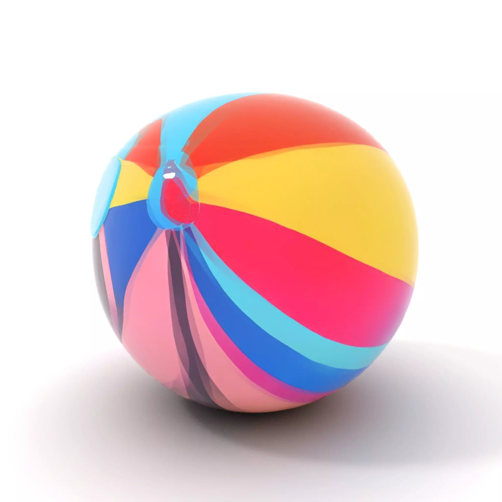 Colorful Beach Ball Model Pack Low-poly 3D model_0