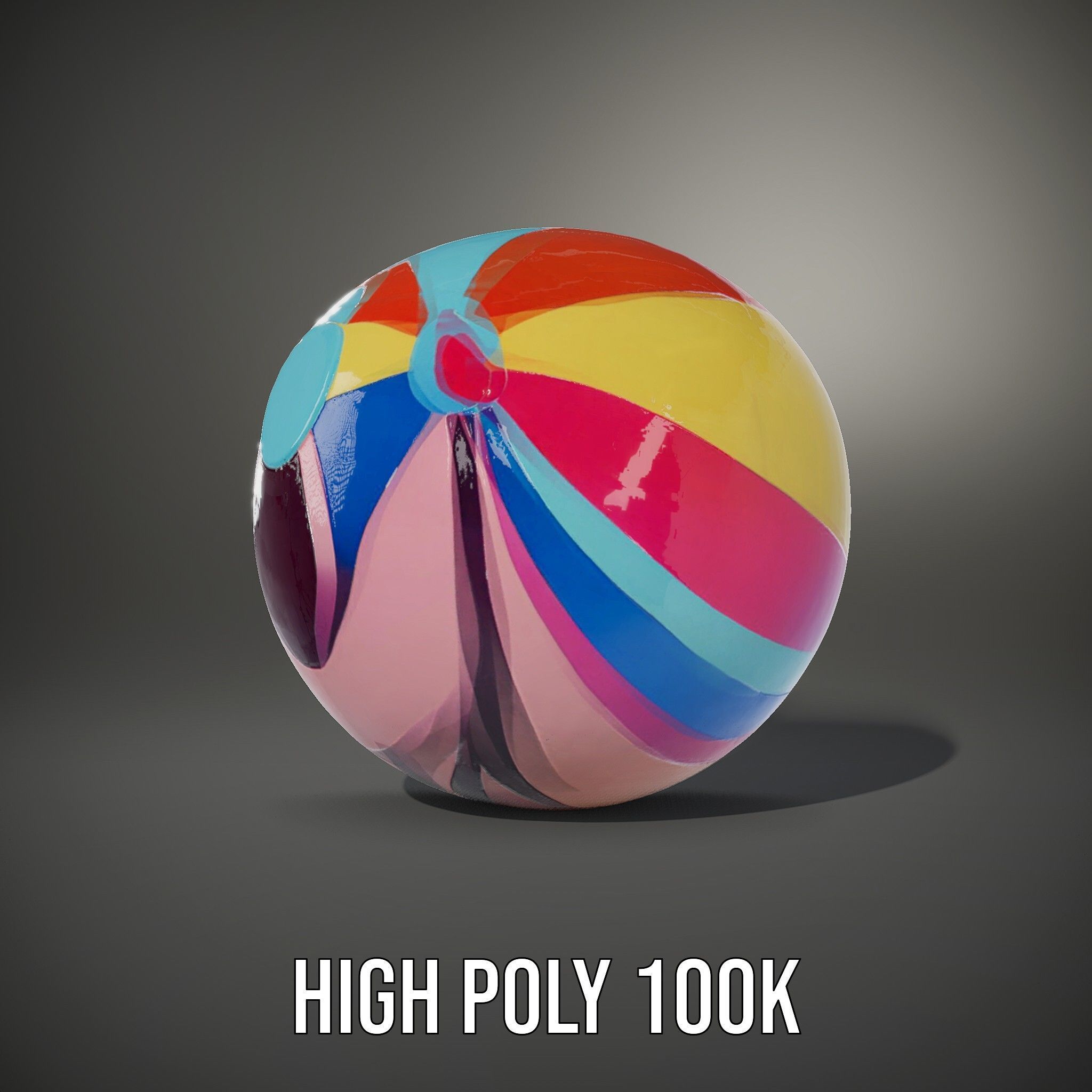 Colorful Beach Ball Model Pack Low-poly 3D model_10