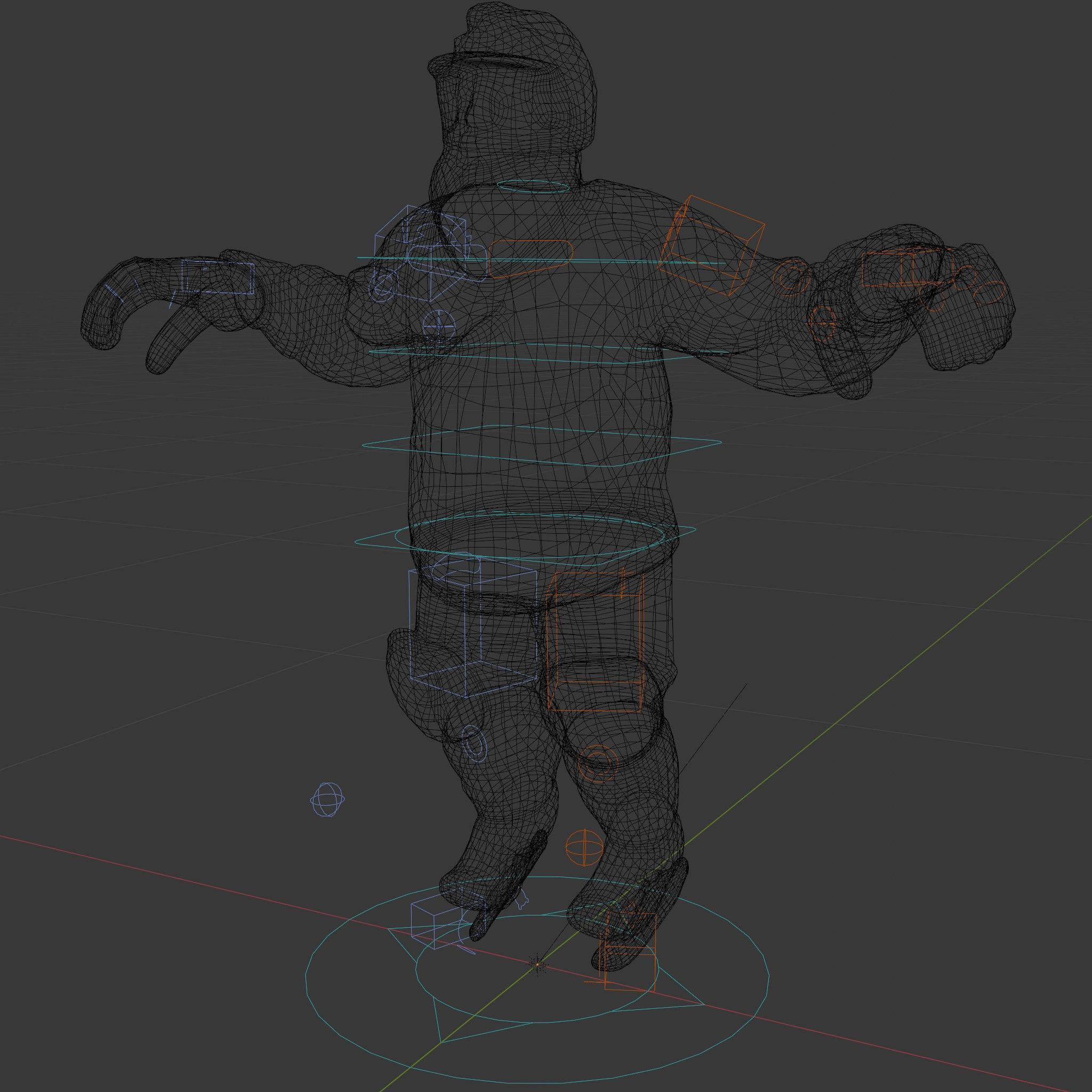 Bearded Hockey Player D Model  Rigged and Animated Low-poly 3D model_5