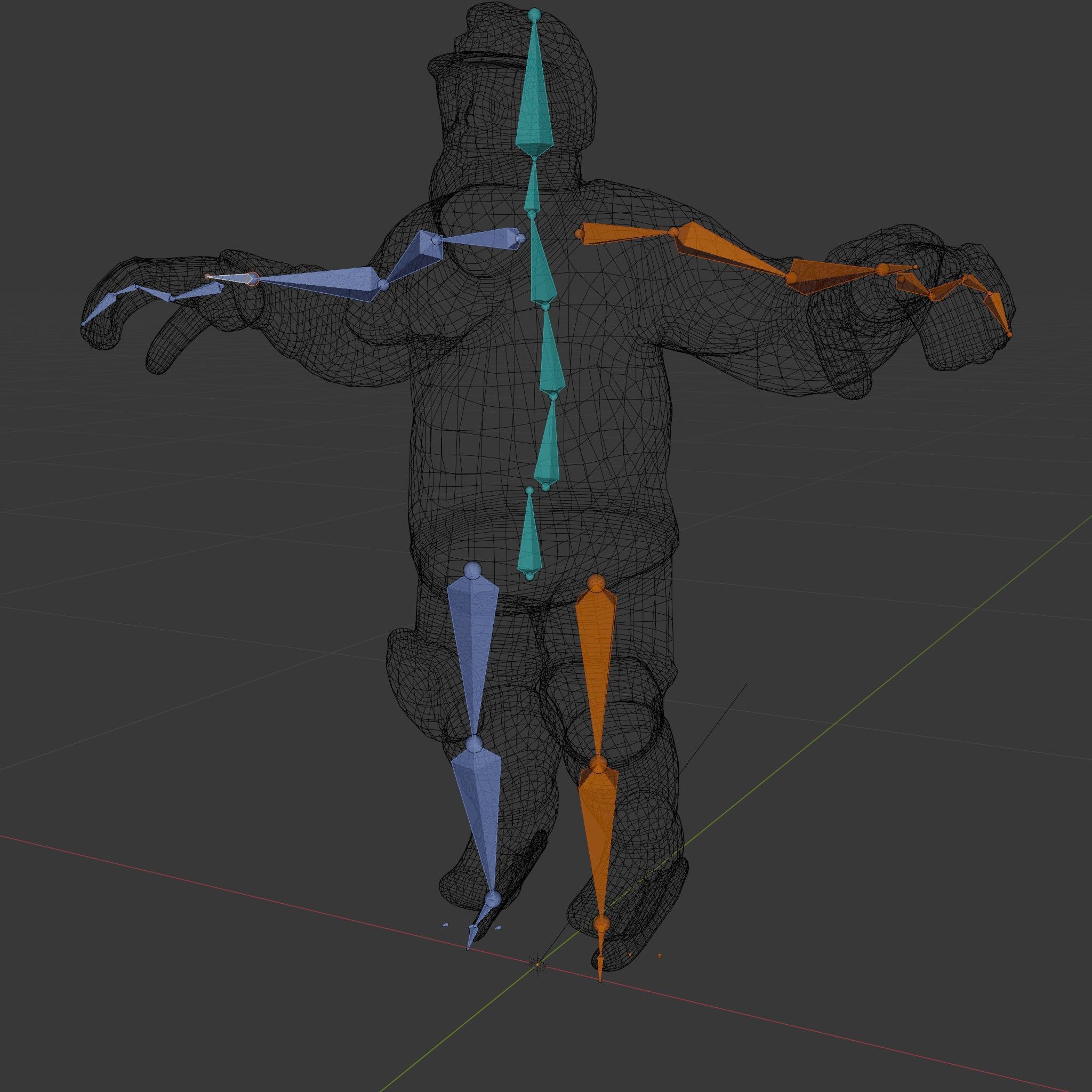 Bearded Hockey Player D Model  Rigged and Animated Low-poly 3D model_6