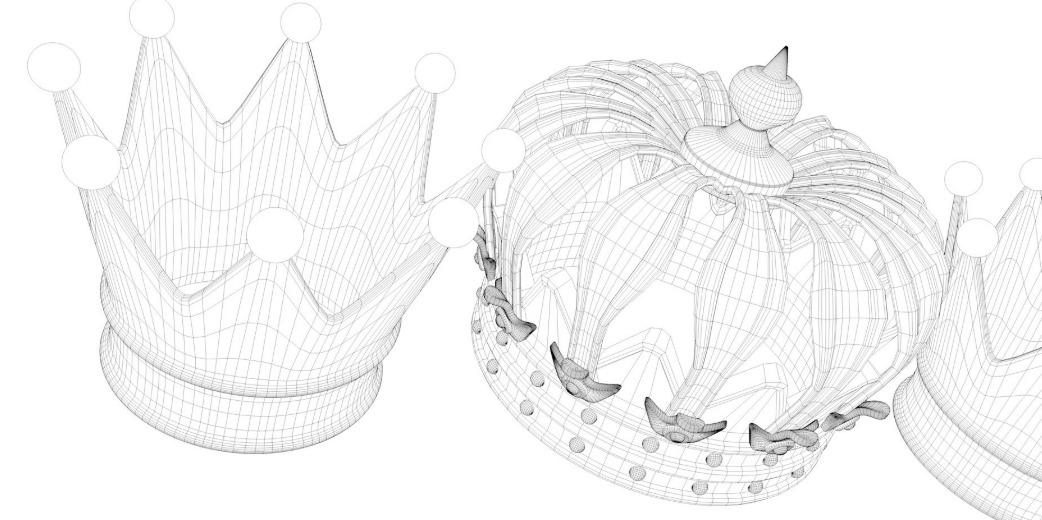 Gold Crown 3D model_8