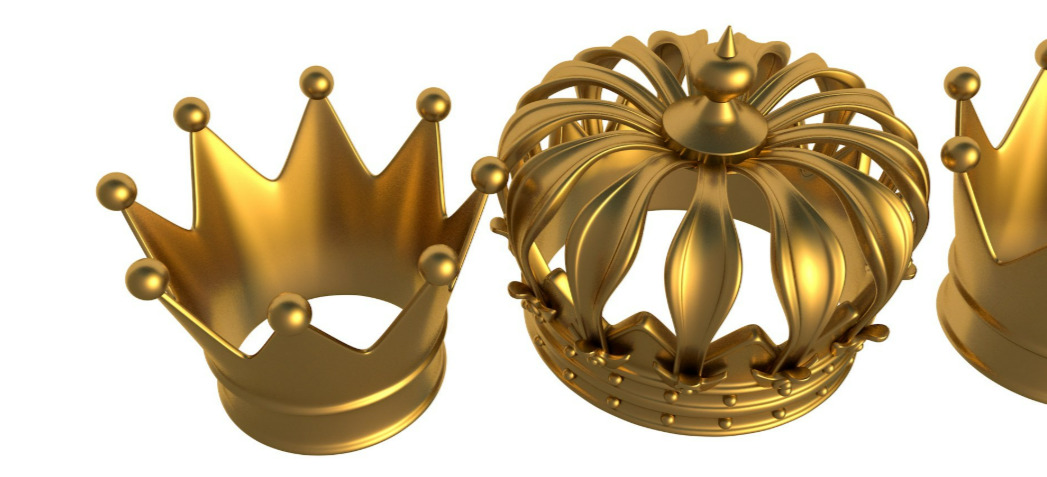 Gold Crown 3D model_3