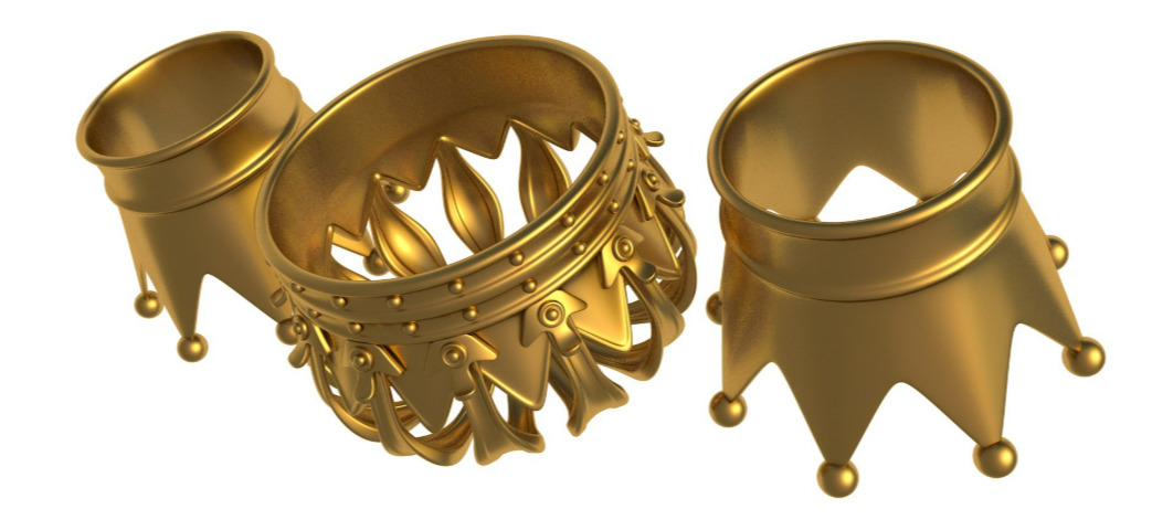 Gold Crown 3D model_2