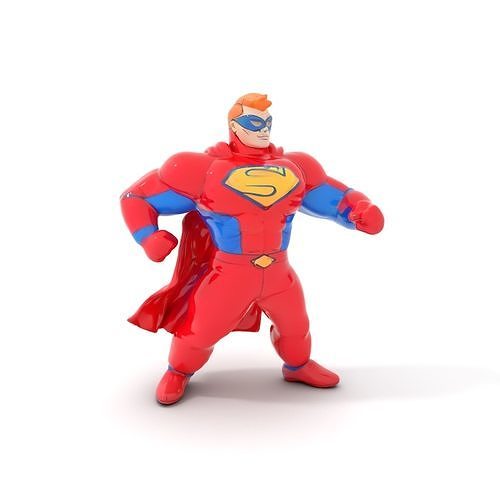 Heroic Superhero Figurine D Model Pack Low-poly 3D model
