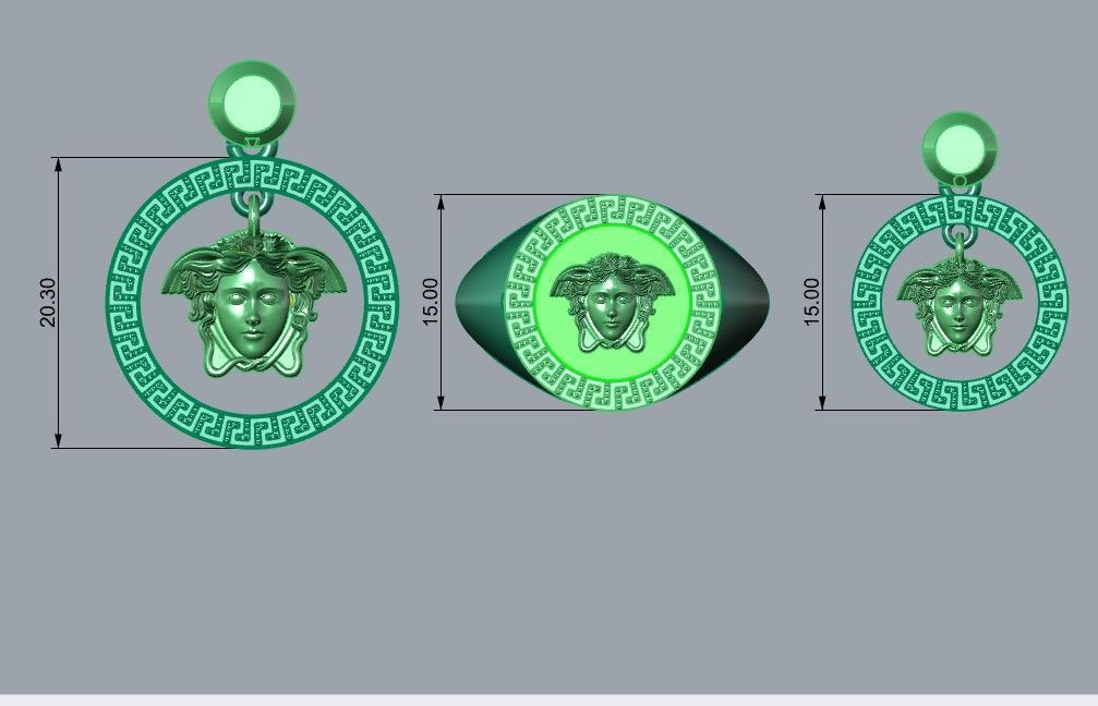 Branded design mini set 3D print model_2