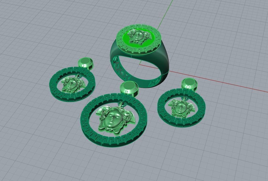 Branded design mini set 3D print model_3