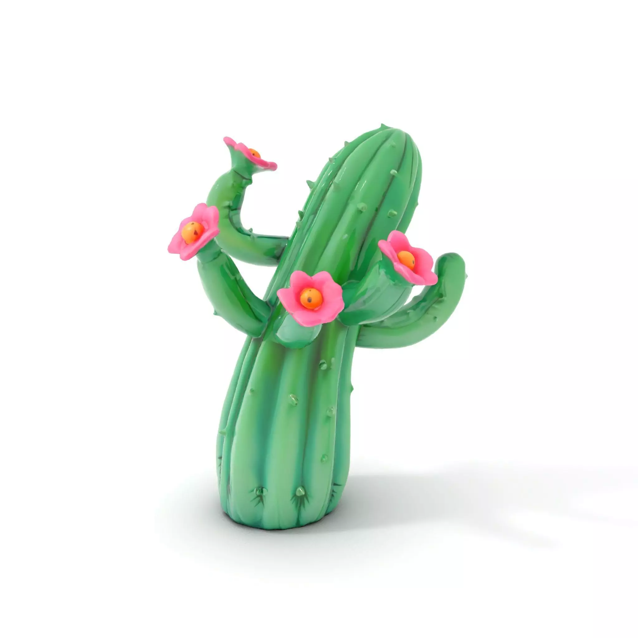 Inflatable Cactus with Flowers Model Pack Low-poly 3D model_0