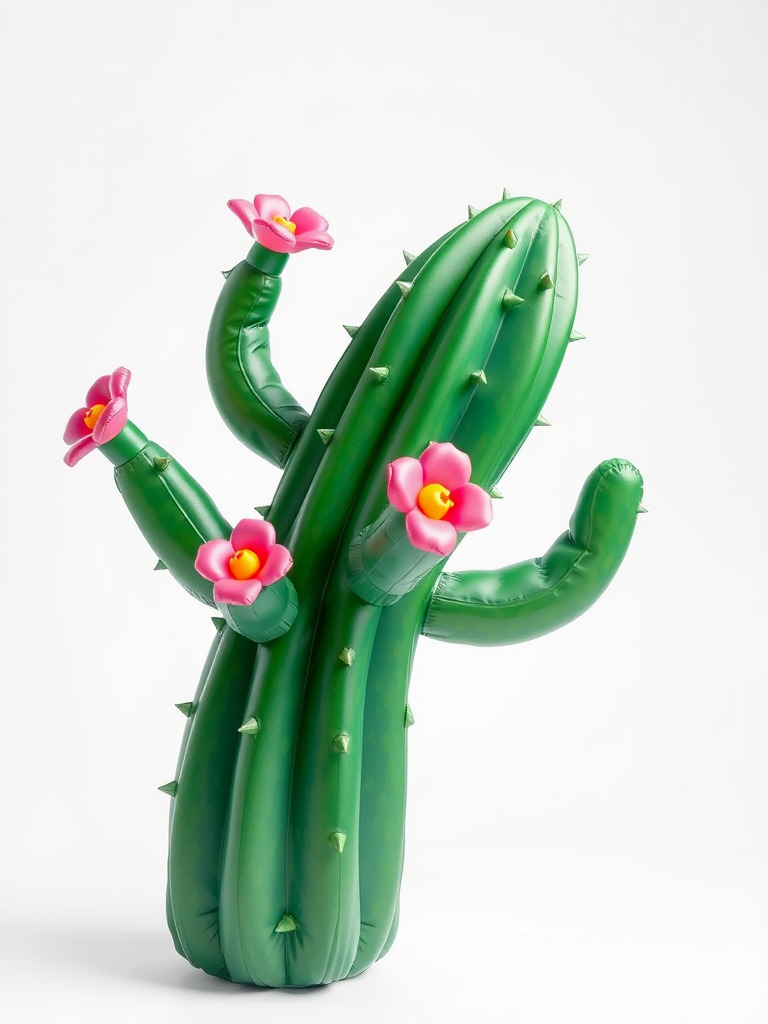 Inflatable Cactus with Flowers Model Pack Low-poly 3D model_2
