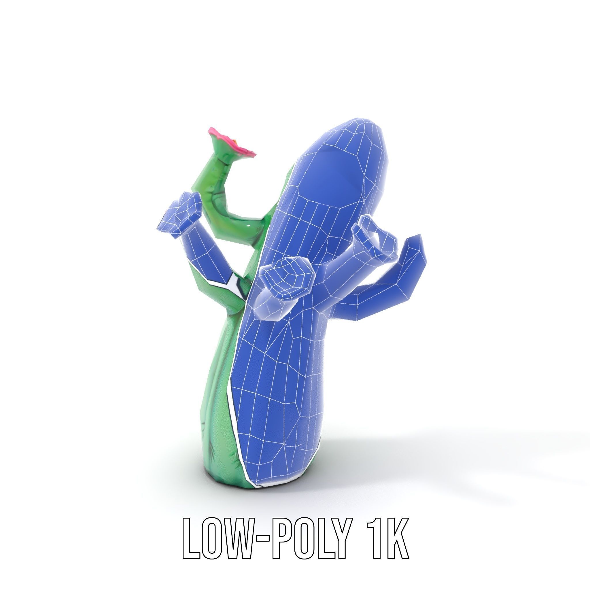 Inflatable Cactus with Flowers Model Pack Low-poly 3D model_27
