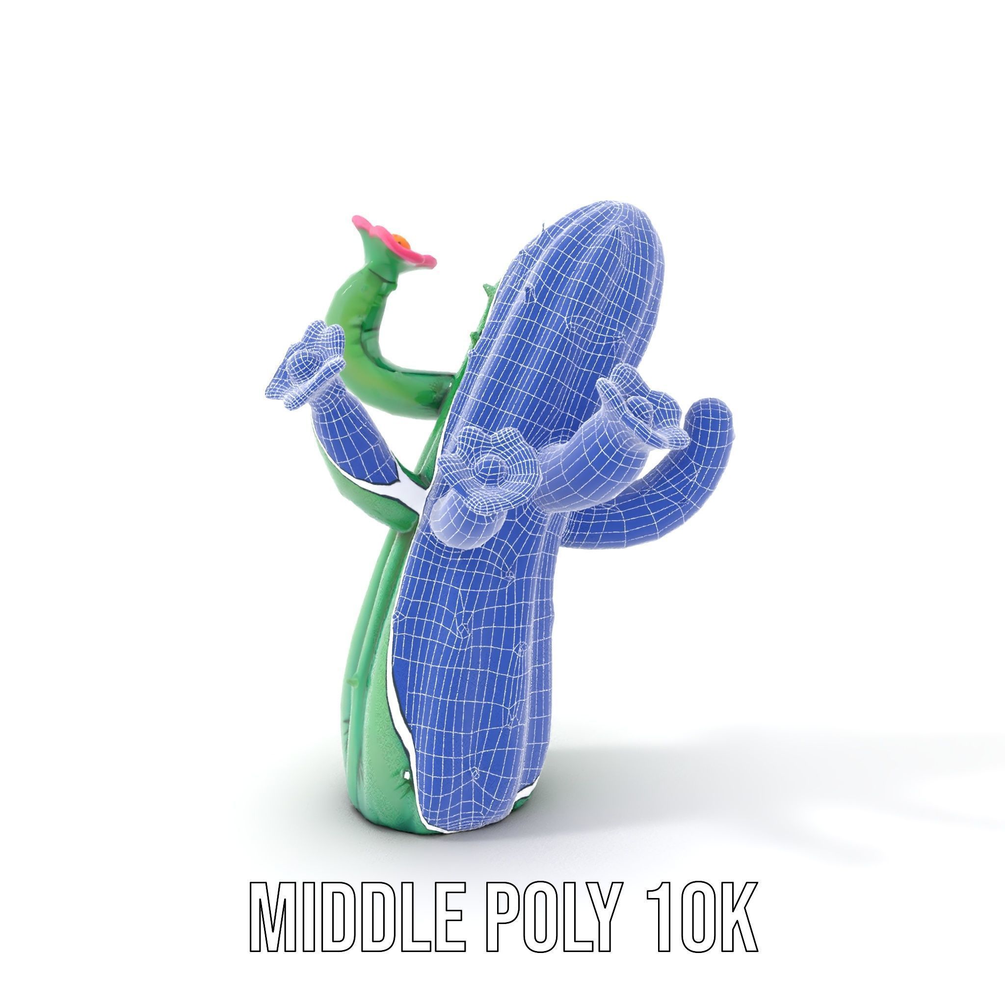 Inflatable Cactus with Flowers Model Pack Low-poly 3D model_5
