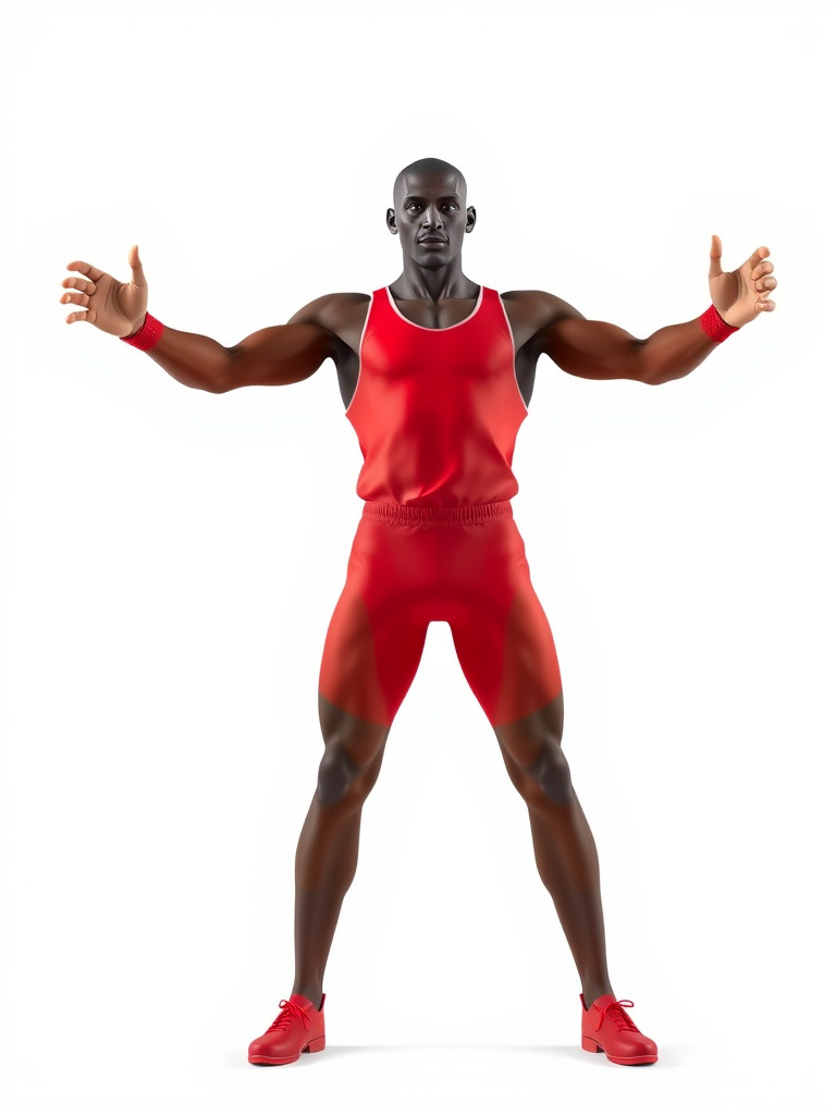 Athletic Runner Rigged and Animated Character Model Low-poly 3D model_2