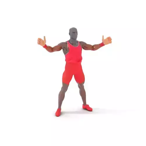 Athletic Runner Rigged and Animated Character Model Low-poly 3D model