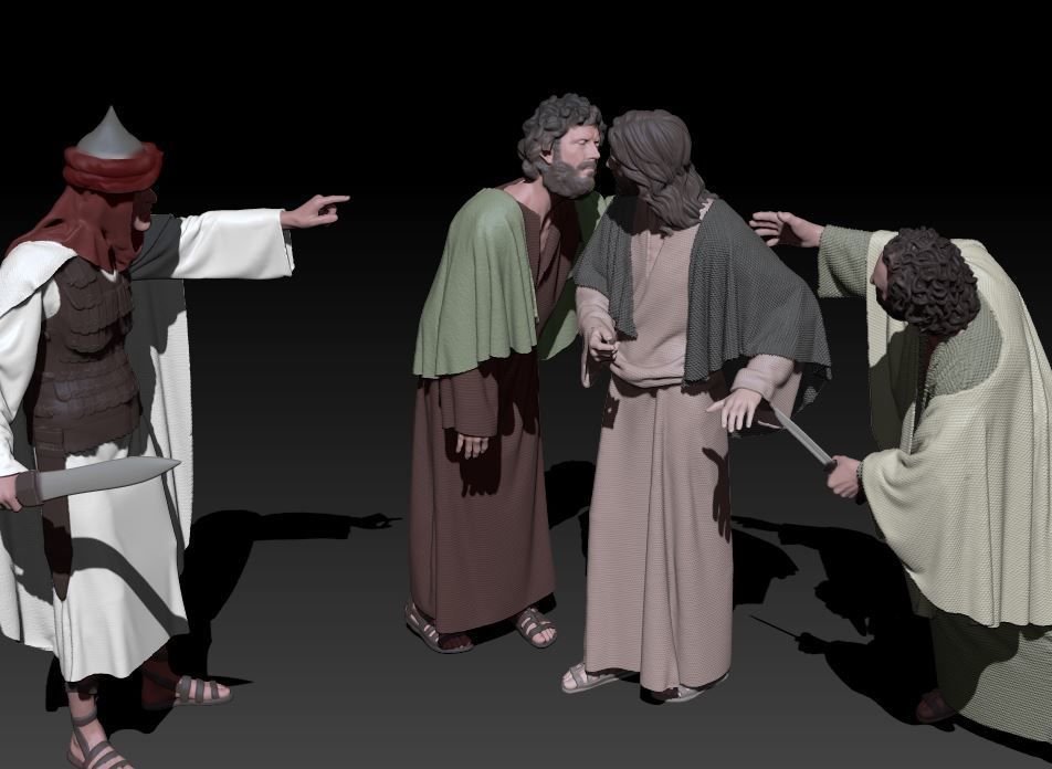 Kiss of Juda 3D print model_1