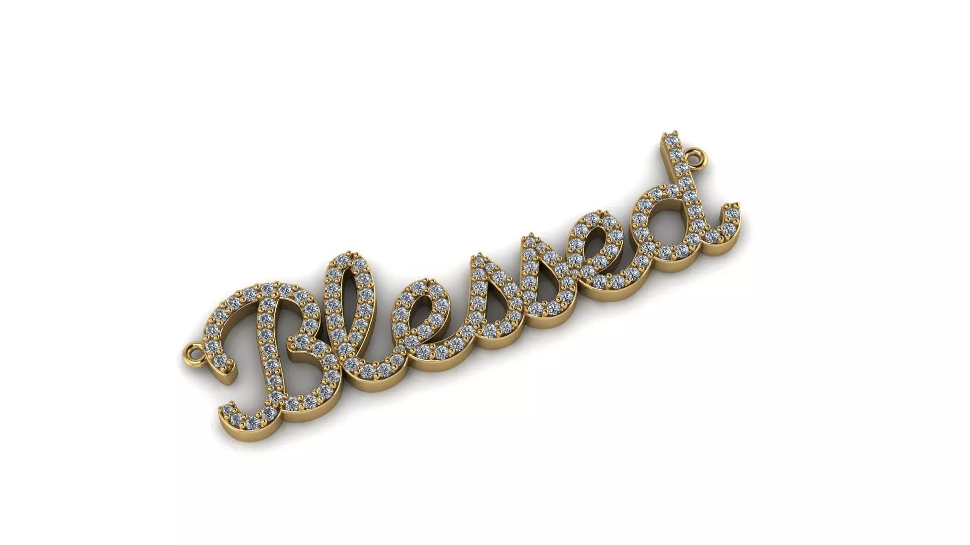 BLESSED Pendant 3D print model_0
