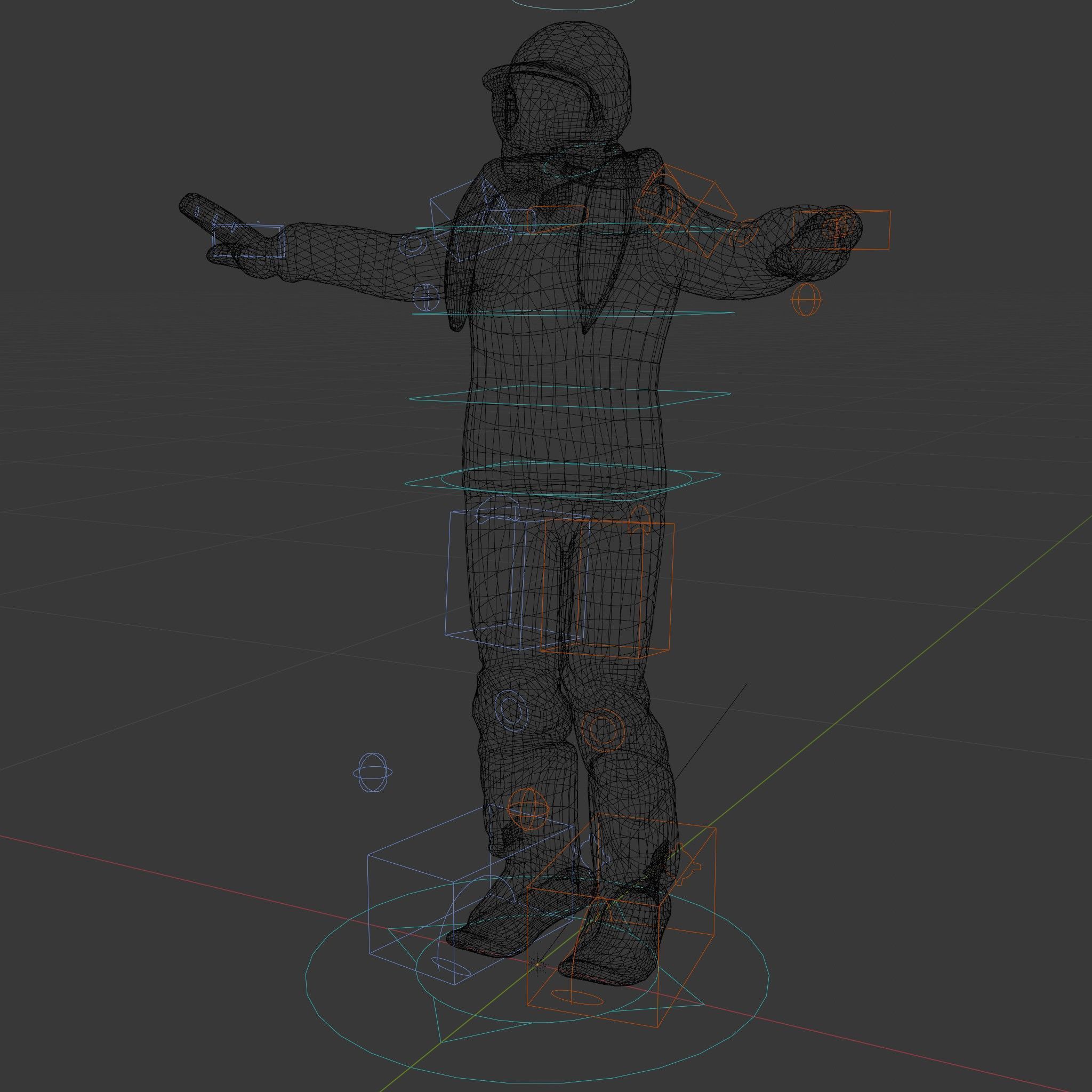 Ski Athlete Character Rigged and Animated D Model Low-poly 3D model_5