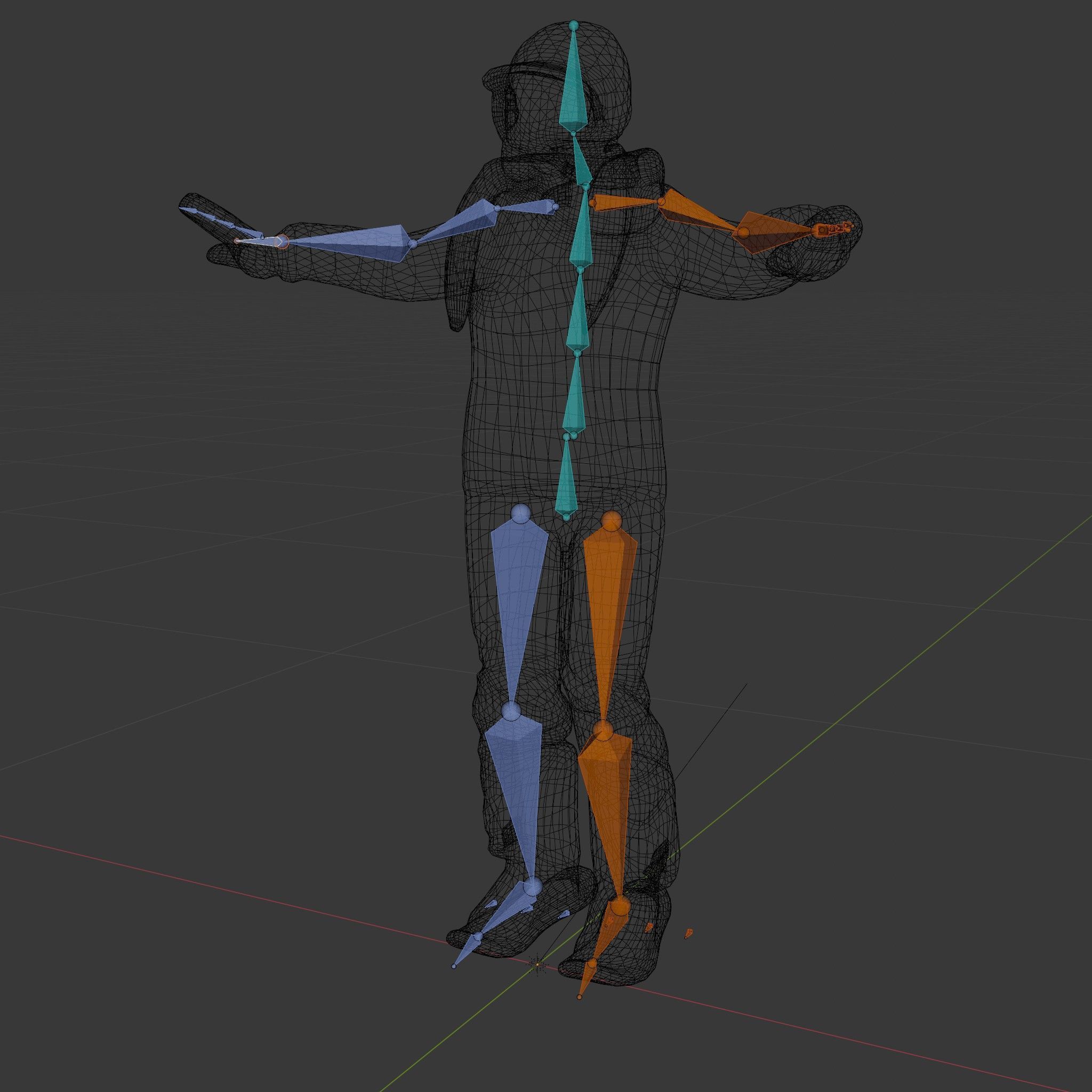 Ski Athlete Character Rigged and Animated D Model Low-poly 3D model_6