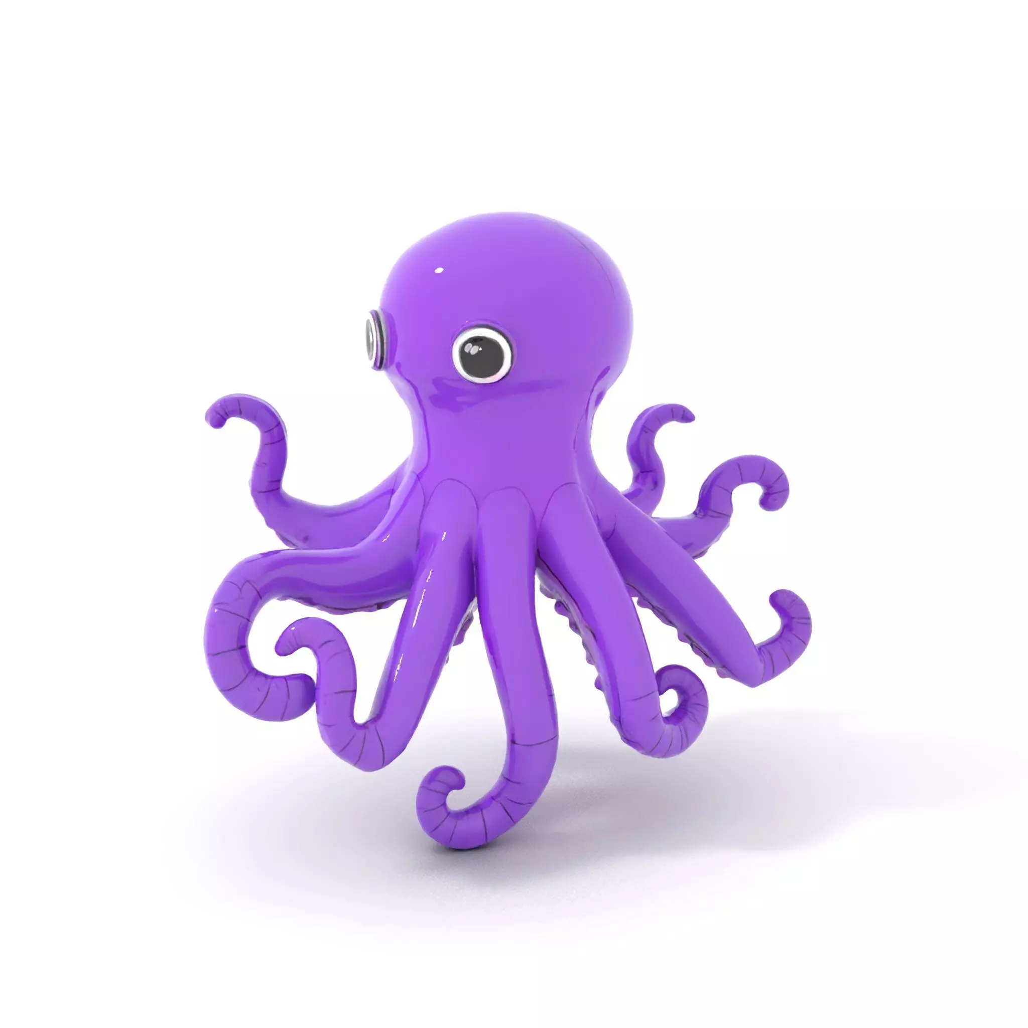 Cartoon Inflatable Octopus Model Pack Low-poly 3D model_0