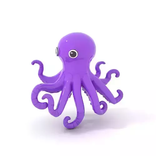Cartoon Inflatable Octopus Model Pack Low-poly 3D model