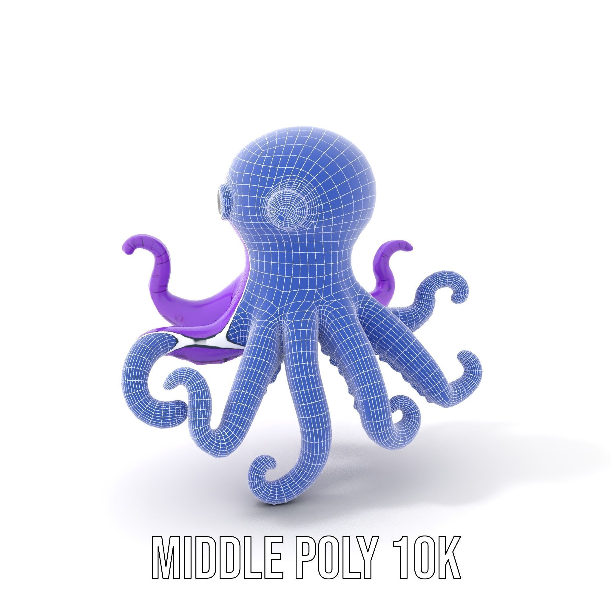 Cartoon Inflatable Octopus Model Pack Low-poly 3D model_19