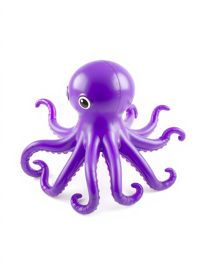 Cartoon Inflatable Octopus Model Pack Low-poly 3D model_2