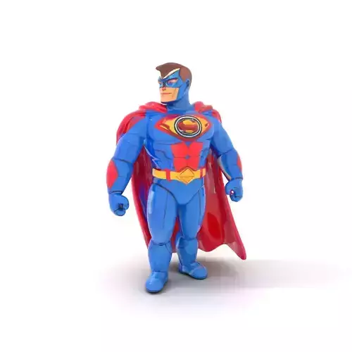 Superhero Action Figure Model Pack Low-poly 3D model