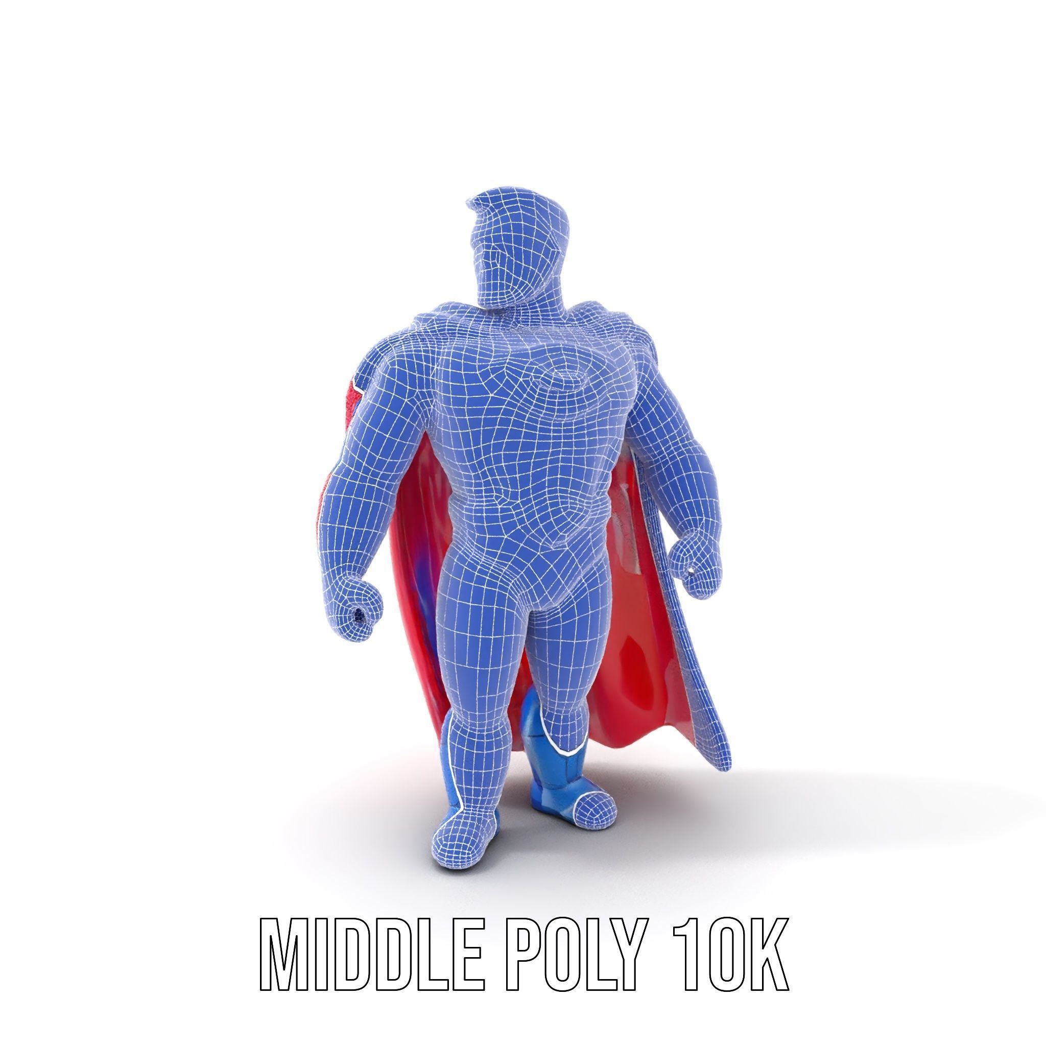 Superhero Action Figure Model Pack Low-poly 3D model_21