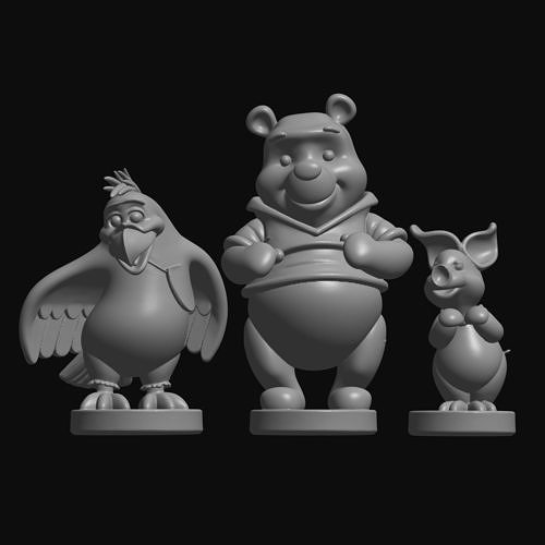 winnie the pooh and friends 3D print model