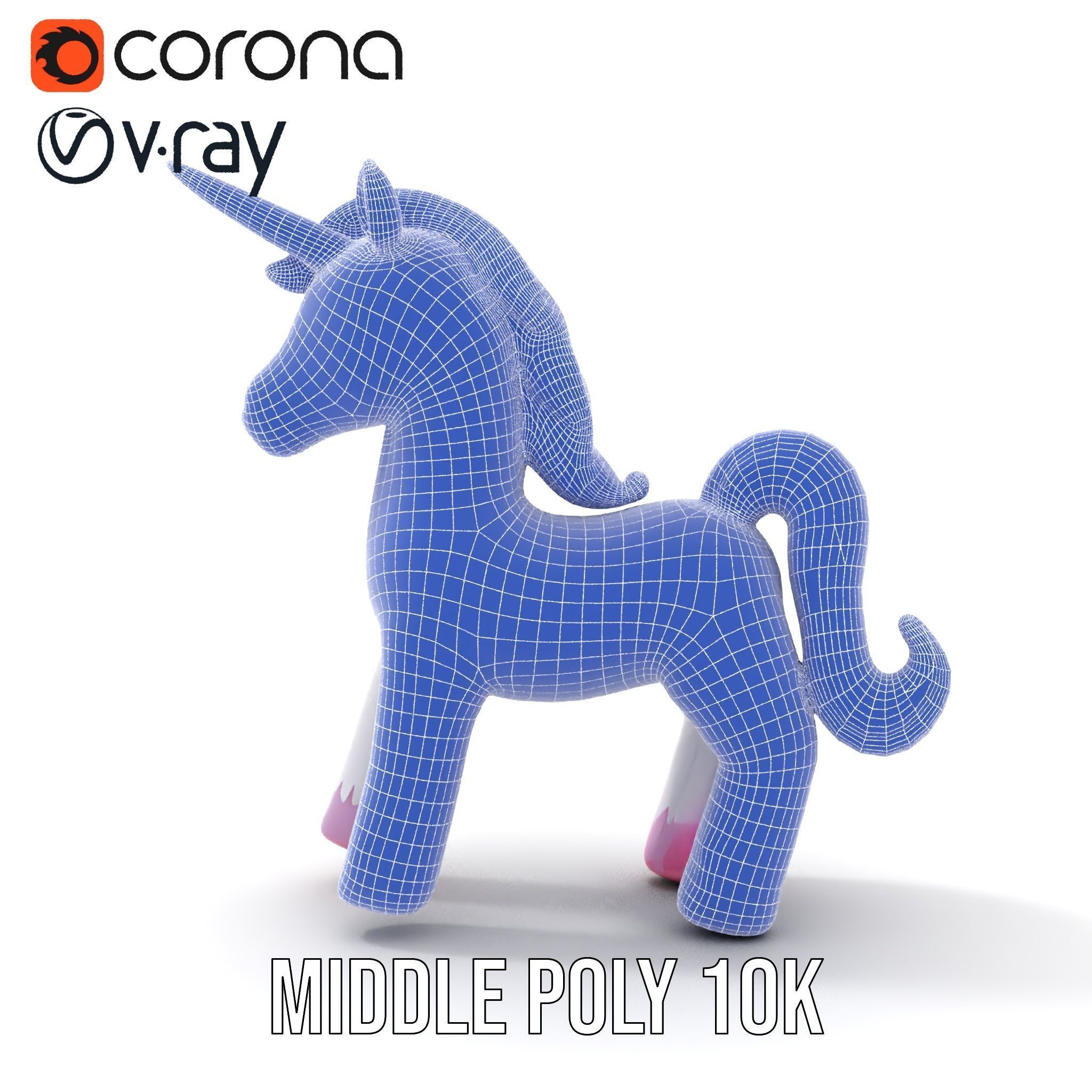 Inflatable Unicorn model pack toy design collection Low-poly 3D model_15