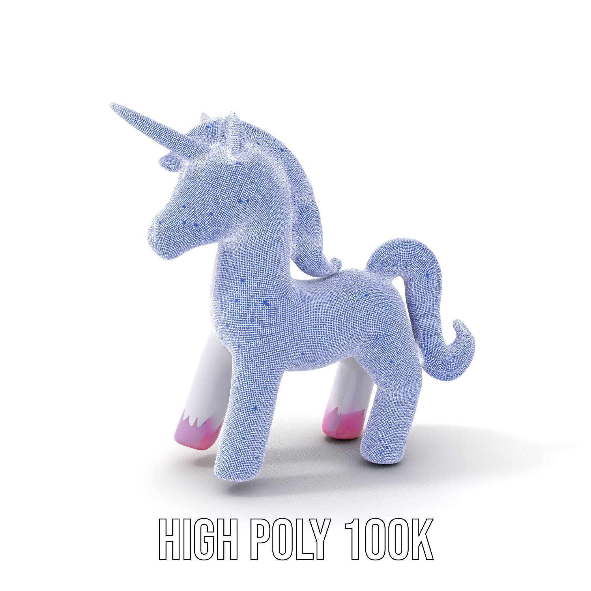Inflatable Unicorn model pack toy design collection Low-poly 3D model_4