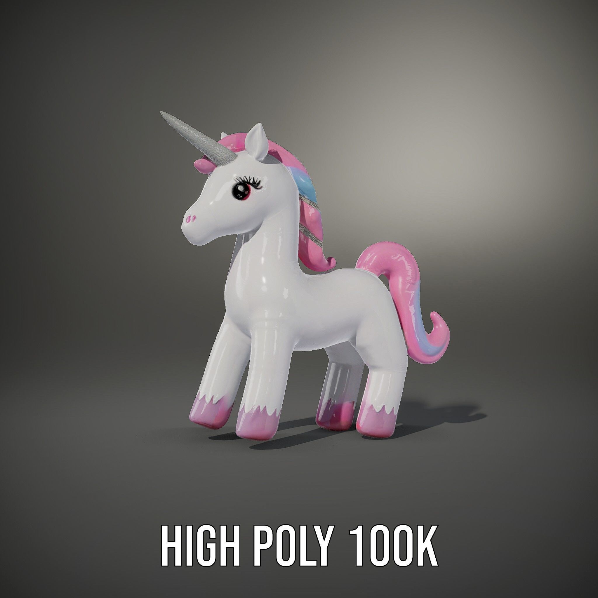 Inflatable Unicorn model pack toy design collection Low-poly 3D model_8