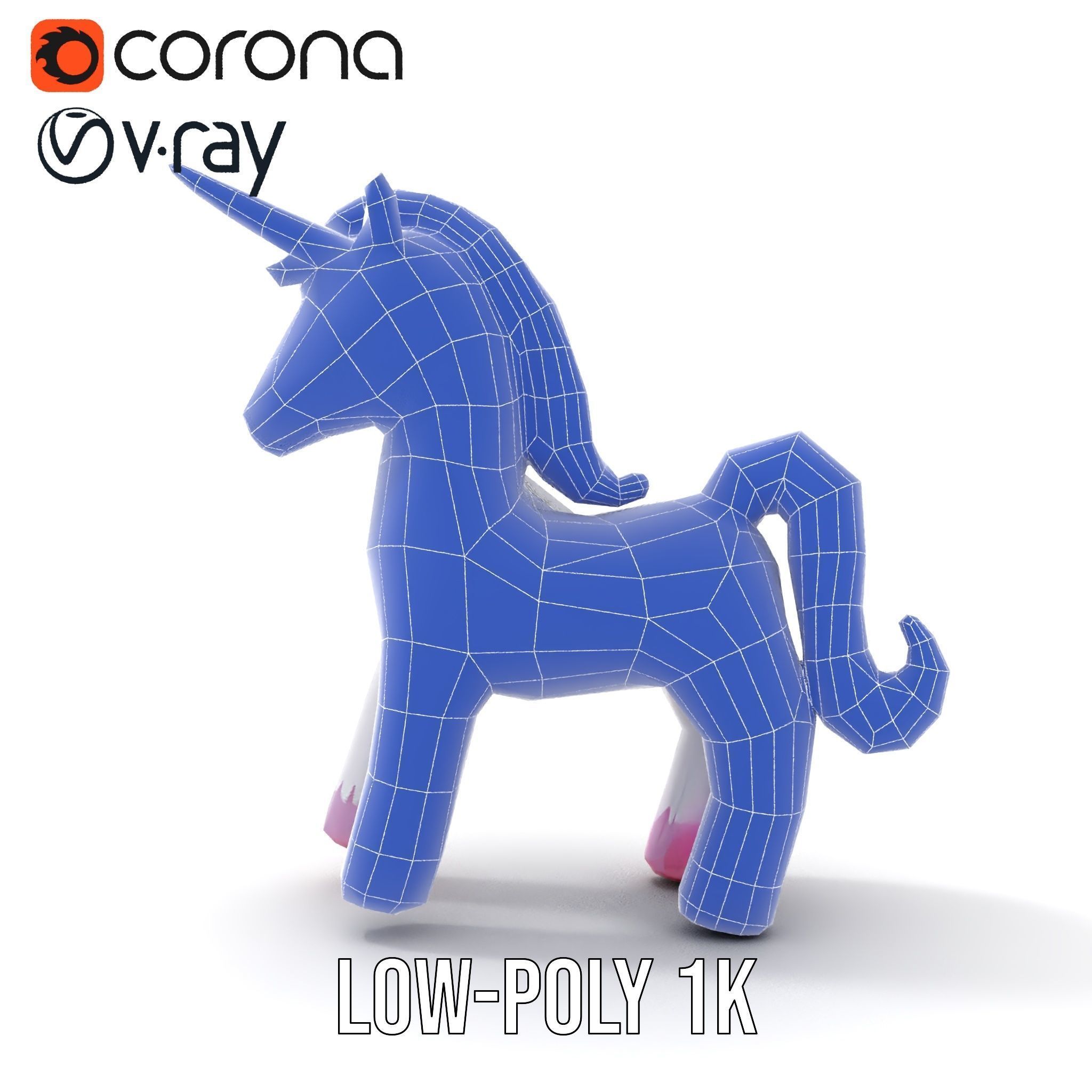 Inflatable Unicorn model pack toy design collection Low-poly 3D model_22