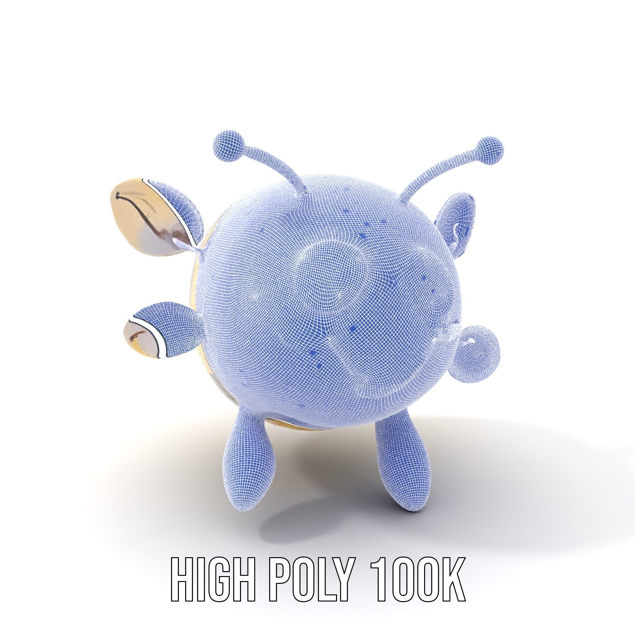 Cartoon Bee Model Pack   LOD Levels Included Low-poly 3D model_4