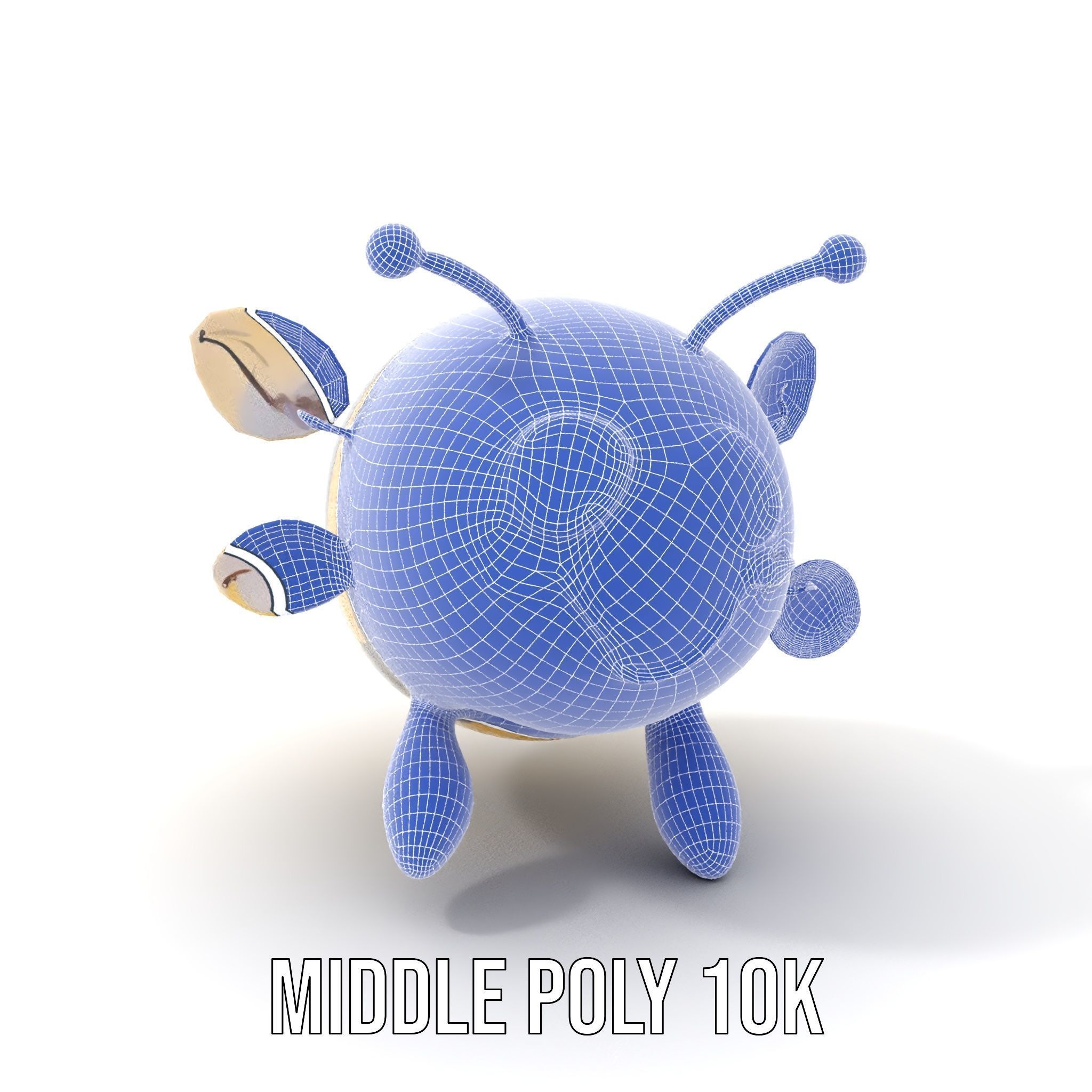Cartoon Bee Model Pack   LOD Levels Included Low-poly 3D model_23