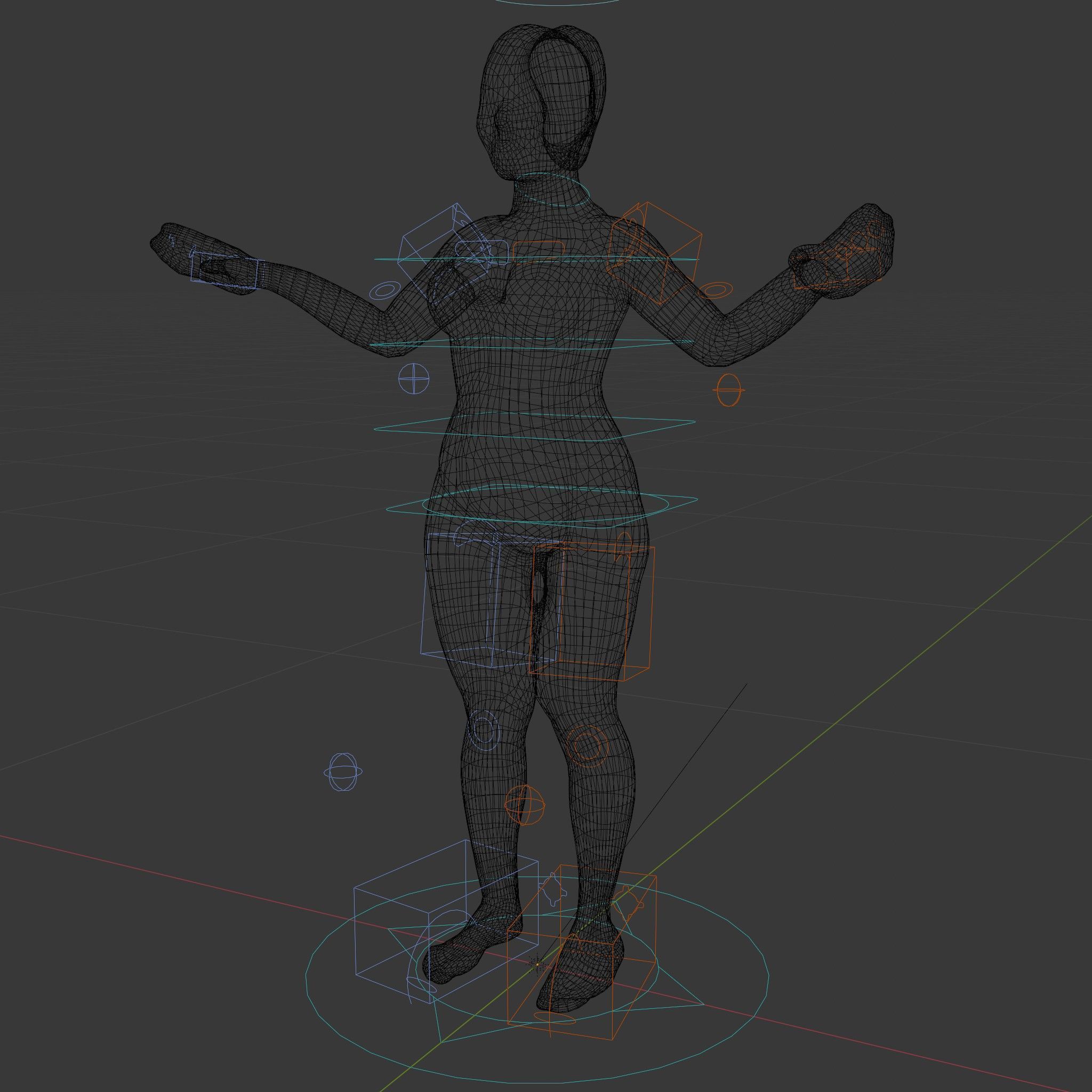 Dynamic Female Swimsuit Model Rigged and Animated Low-poly 3D model_5