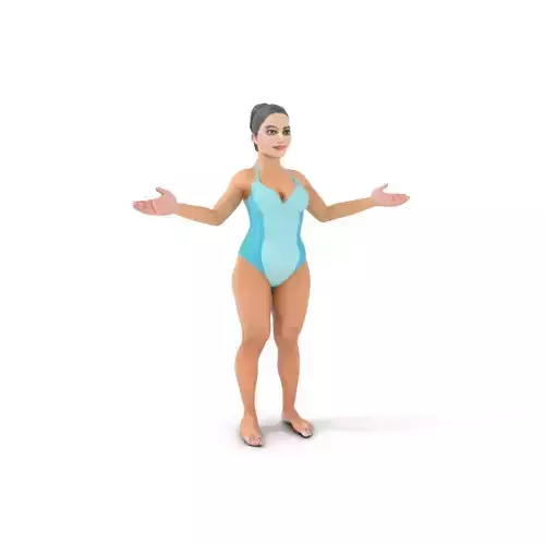 Dynamic Female Swimsuit Model Rigged and Animated Low-poly 3D model Dynamic Female Swimsuit Model Rigged and Animated Low-poly 3D model