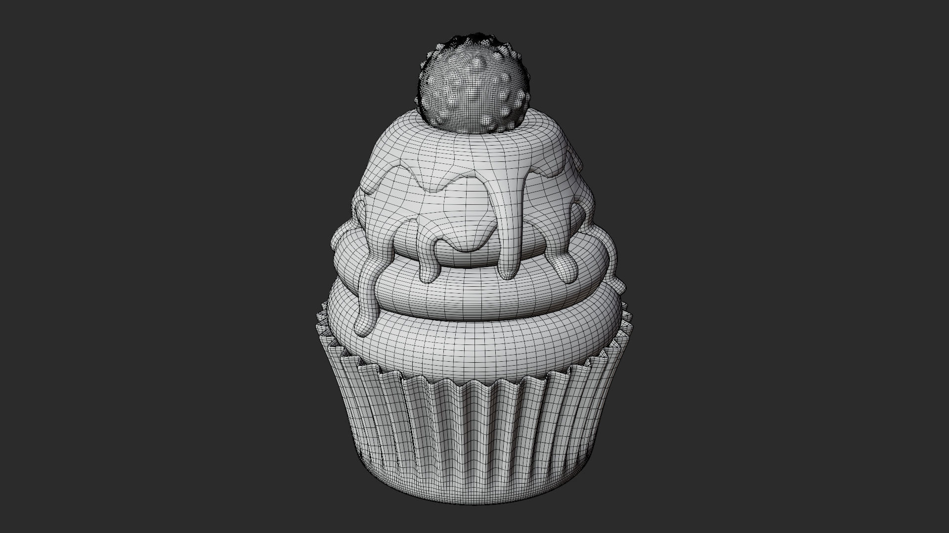 Caramel Cupcake with Truffle 3D model_6