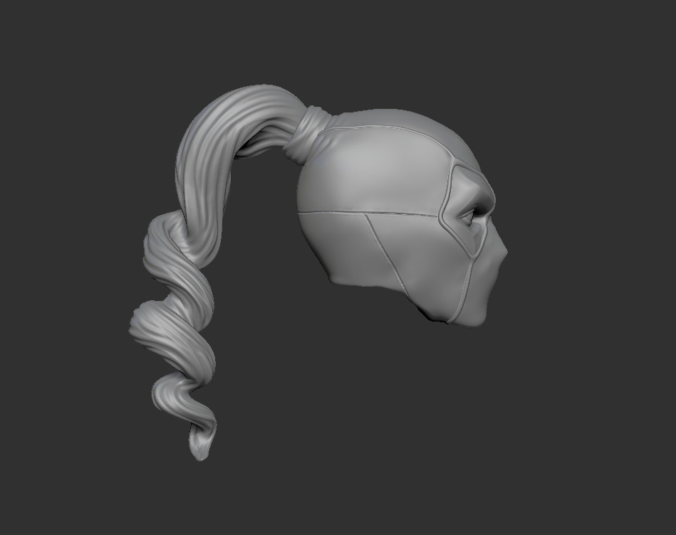 S H Figuarts head ladypool 3D print model_1