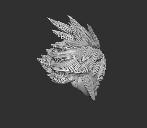 ONE12 Scale HEAD Cloud Strife final fantasy 3D print model