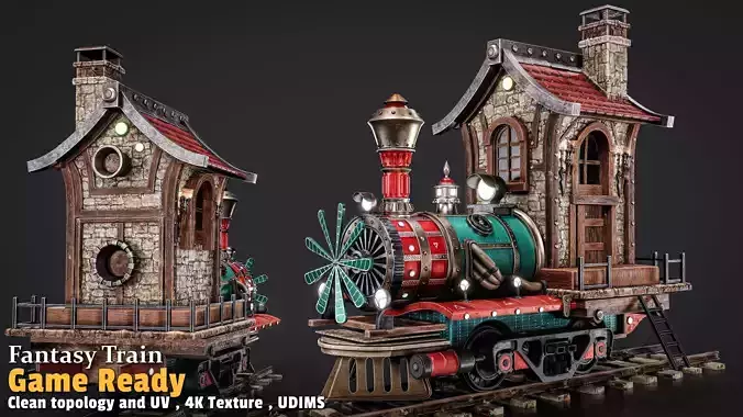 Fantasy Train 3D model