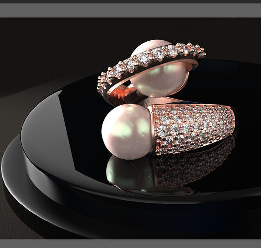pearl ring 3D print model