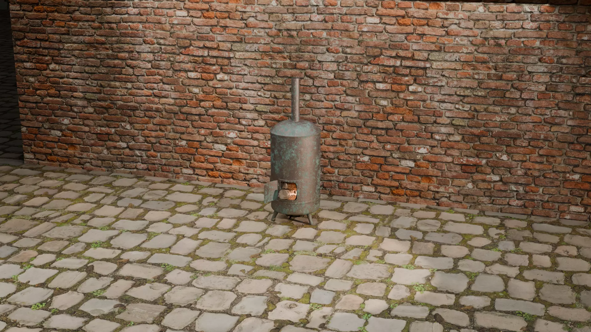 Chauffe-eau ancienne Old water heater 3D model_0