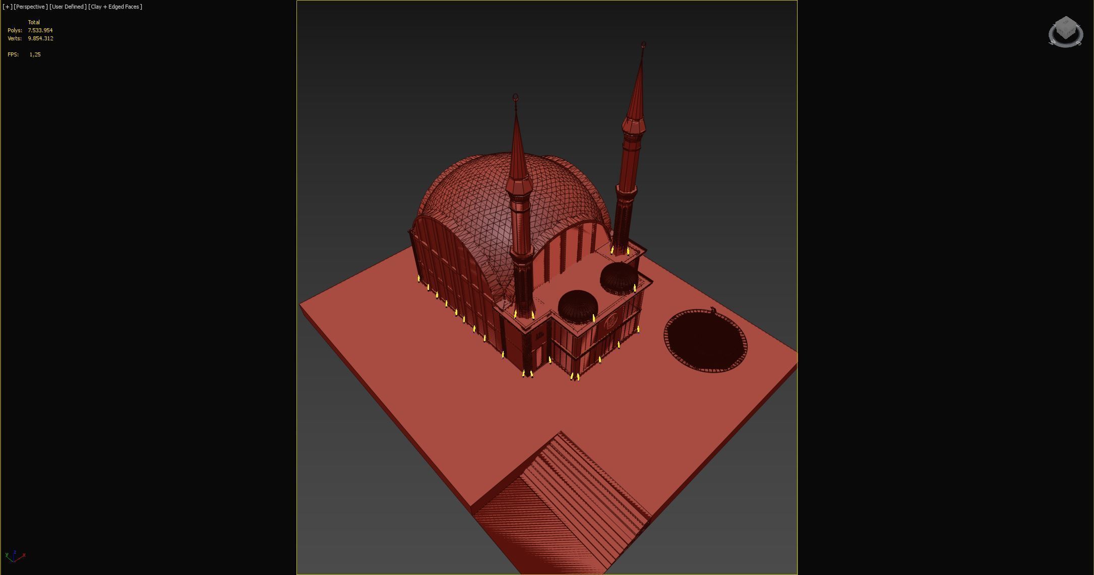 Mosque 3d Model Low-poly 3D model_7