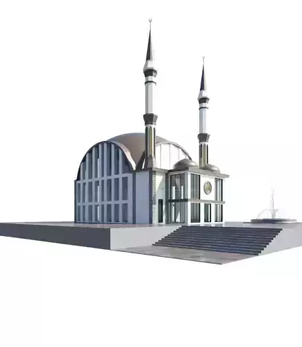 Mosque 3d Model Low-poly 3D model