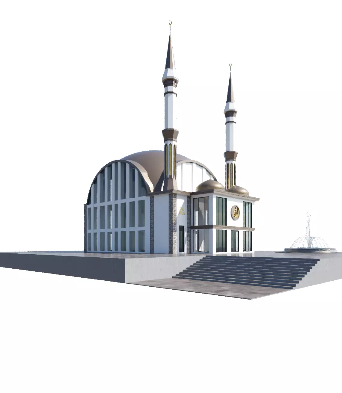 Mosque 3d Model Low-poly 3D model_0