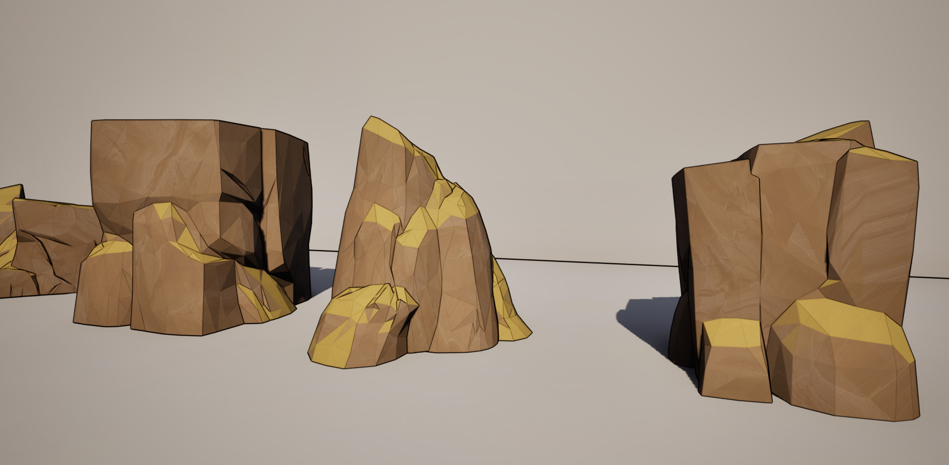 Low-Poly Rock And Stone Formation Collection Low-poly 3D model_4