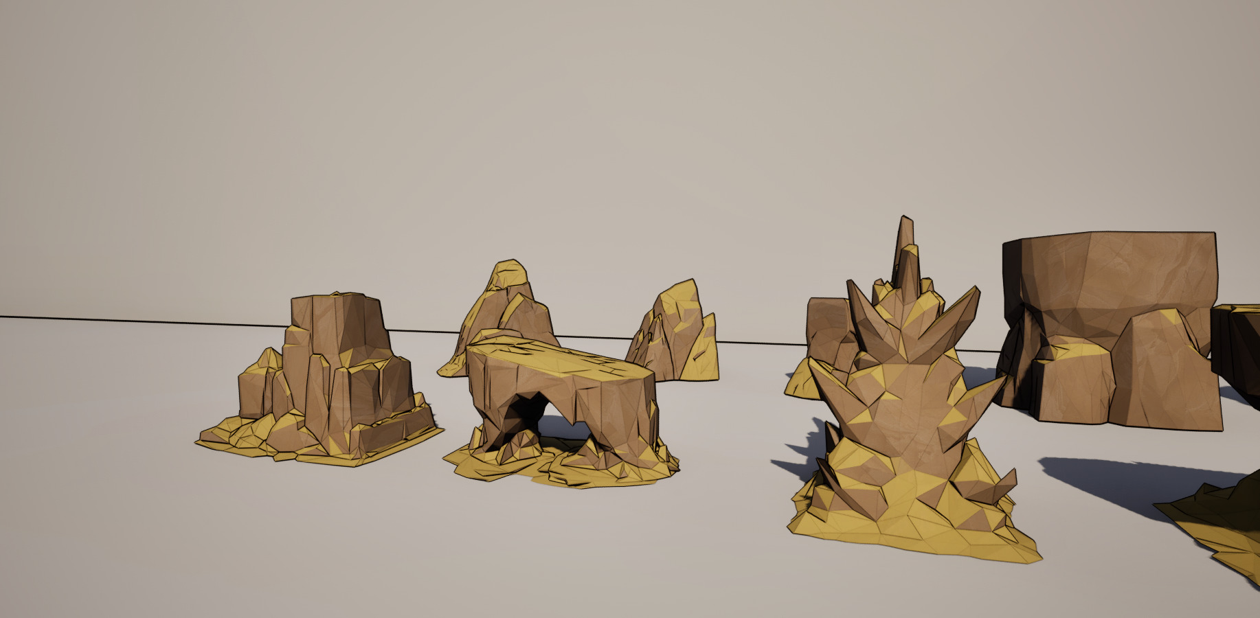 Low-Poly Rock And Stone Formation Collection Low-poly 3D model_2