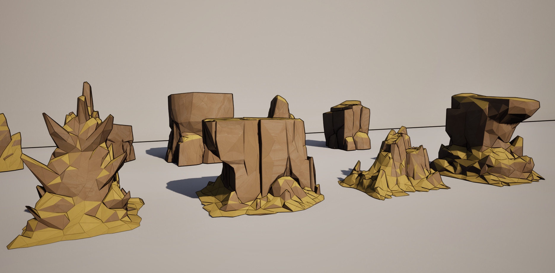 Low-Poly Rock And Stone Formation Collection Low-poly 3D model_3